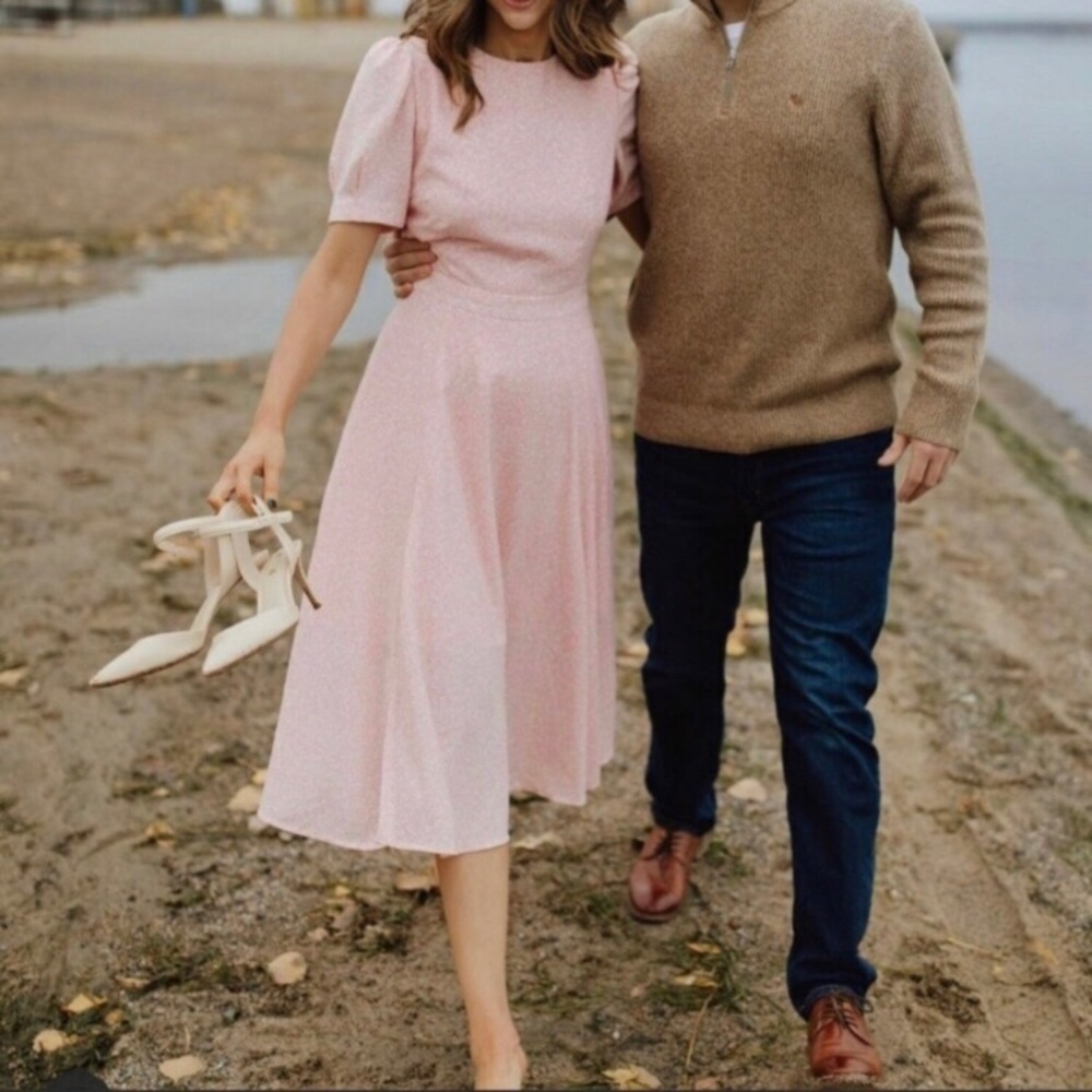 Rachel Parcell Pink Midi Dress